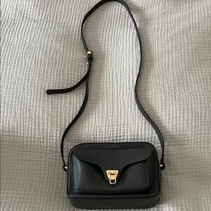 Coccinelle Olive Green Leather Crossbody Bag